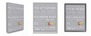Stupell Industries Home Decor Everyone Is Welcome Playroom Rules on Gray Art Collection